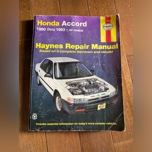 Honda Accord 1990-1993 Haynes Repair Manual Book 42012